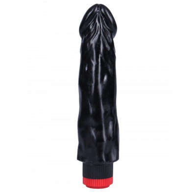 Черный вибратор-реалистик №27 - 19,5 см. Черный вибратор-реалистик №27 - 19,5 см.