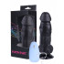 Черный вибратор-реалистик на присоске №5 с проводным пультом - 16 см. Черный вибратор-реалистик на присоске №5 с проводным пультом - 16 см.