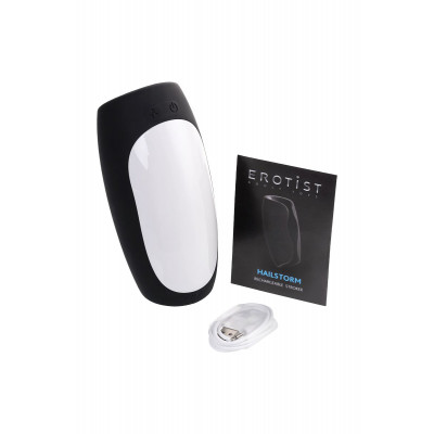 Черно-белый перезаряжаемый мастурбатор Erotist Hailstorm Черно-белый перезаряжаемый мастурбатор Erotist Hailstorm