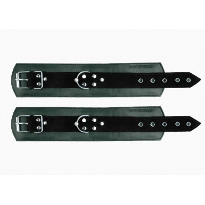 Изумрудные наручники с фиксацией на двух карабинах Изумрудные наручники с фиксацией на двух карабинах