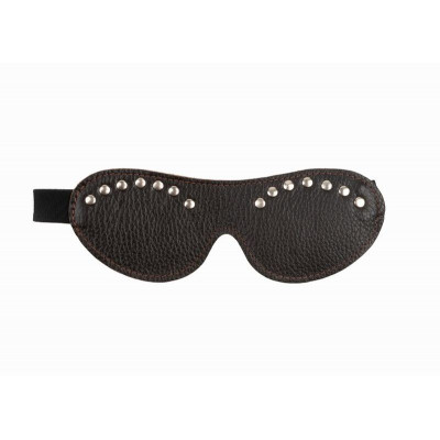 Коричневая кожаная маска с клепками Коричневая кожаная маска с клепками