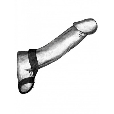 Разделитель мошонки из экокожи на заклепках Разделитель мошонки из экокожи на заклепках