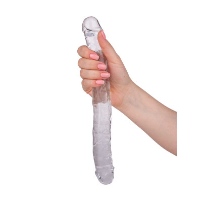Прозрачный двусторонний фаллоимитатор Eternity - 29,5 см. Прозрачный двусторонний фаллоимитатор Eternity - 29,5 см.