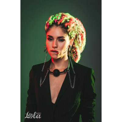 Силиконовый кляп-шар Hentai с зажимами на соски Силиконовый кляп-шар Hentai с зажимами на соски