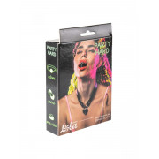 Черный ошейник Utopia с замком и ключиком