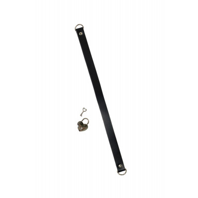 Черный ошейник Utopia с замком и ключиком Черный ошейник Utopia с замком и ключиком