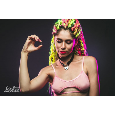 Черный ошейник Utopia с замком и ключиком Черный ошейник Utopia с замком и ключиком