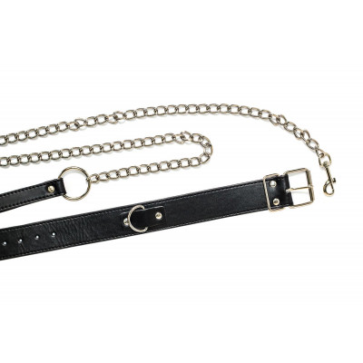 Черный ошейник с поводком Wild Черный ошейник с поводком Wild