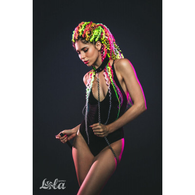 Черный ошейник с поводком Wild Черный ошейник с поводком Wild