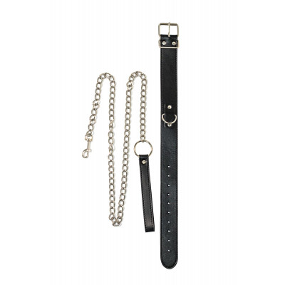 Черный ошейник с поводком Wild Черный ошейник с поводком Wild