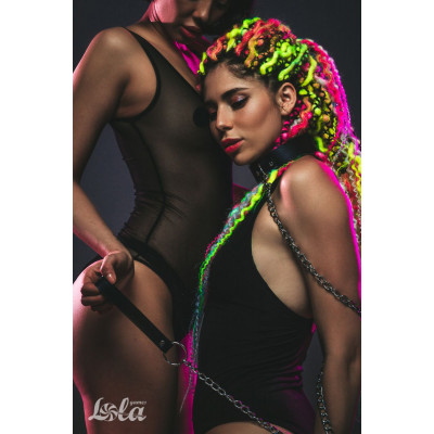 Черный ошейник с поводком Wild Черный ошейник с поводком Wild