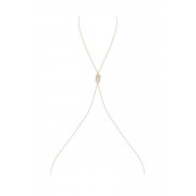 Золотистое украшение на тело с переплетением