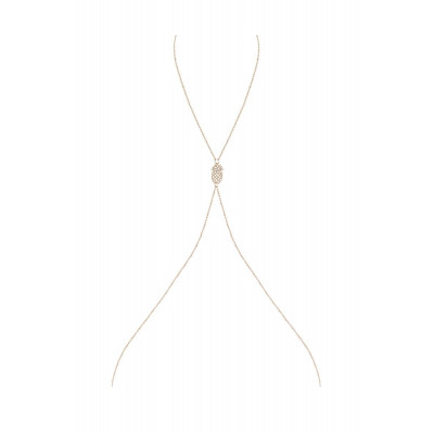 Золотистое украшение на тело с переплетением Золотистое украшение на тело с переплетением