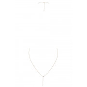 Золотистое украшение на тело с переплетением