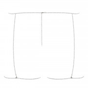 Серебристое украшение на бедра со стразами