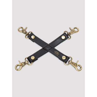 Черный фиксатор для манжет Bound to You Faux Leather Hogtie Черный фиксатор для манжет Bound to You Faux Leather Hogtie