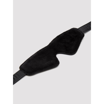 Черная плотная маска на глаза Bound to You Faux Leather Blindfold Черная плотная маска на глаза Bound to You Faux Leather Blindfold