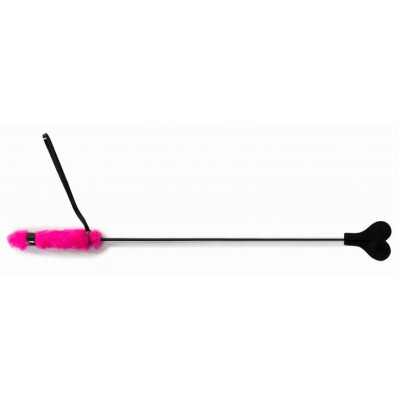 Черный стек с сердцем и розовой ручкой - 61 см. Черный стек с сердцем и розовой ручкой - 61 см.