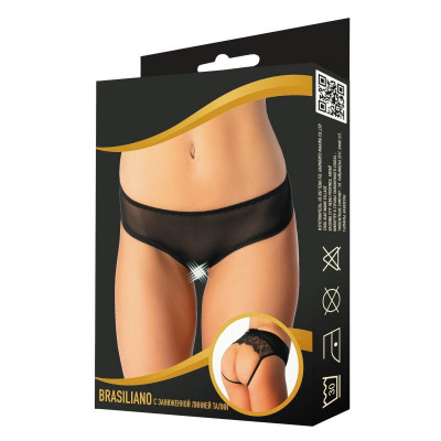 Оригинальные контактные трусики-бразилиана с кружевными вставками Оригинальные контактные трусики-бразилиана с кружевными вставками