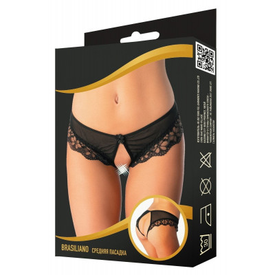 Контактные трусики-бразилиана с кружевными рюшами Контактные трусики-бразилиана с кружевными рюшами