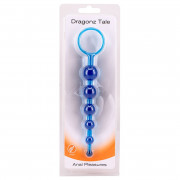 Синяя анальная цепочка DRAGONZ TALE ANAL - 20 см.
