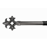 Черная многохвостовая плеть с витой ручкой - 63 см.