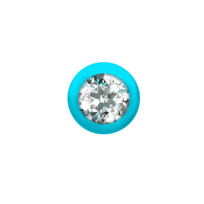 Бирюзовая анальная цепочка с кристаллом Buddy - 17,7 см. Бирюзовая анальная цепочка с кристаллом Buddy - 17,7 см.