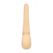 Бежевый безремневой страпон Seduction - 20,5 см.