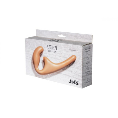 Бежевый безремневой страпон Seduction - 20,5 см. Бежевый безремневой страпон Seduction - 20,5 см.