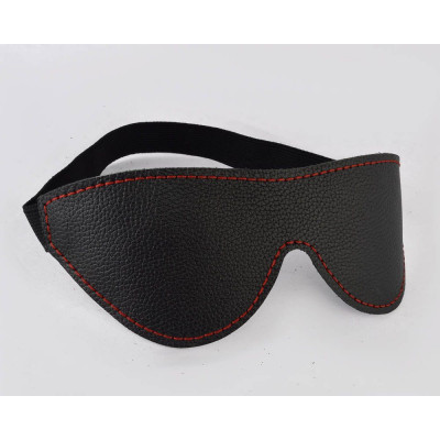 Черная маска с декоративной строчкой на резинке Черная маска с декоративной строчкой на резинке