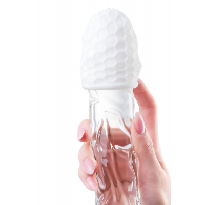 Белый рельефный мастурбатор Pufl Белый рельефный мастурбатор Pufl