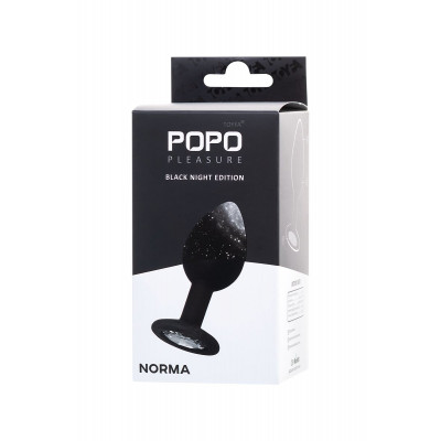 Черная анальная втулка с прозрачным стразом - 7,2 см. Черная анальная втулка с прозрачным стразом - 7,2 см.