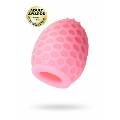 Розовый рельефный мастурбатор Pufl Розовый рельефный мастурбатор Pufl