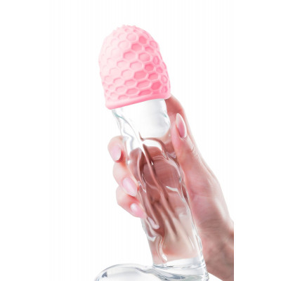 Розовый рельефный мастурбатор Pufl Розовый рельефный мастурбатор Pufl