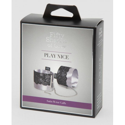 Сатиновые наручники с кружевом Play Nice Сатиновые наручники с кружевом Play Nice