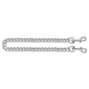 Серебристая цепь с карабинами по обе стороны - 61 см.