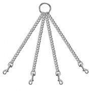 Четыре серебристые цепи на кольце с карабинами