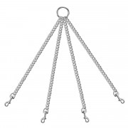 Четыре цепи серебристого цвета на кольце с карабинами
