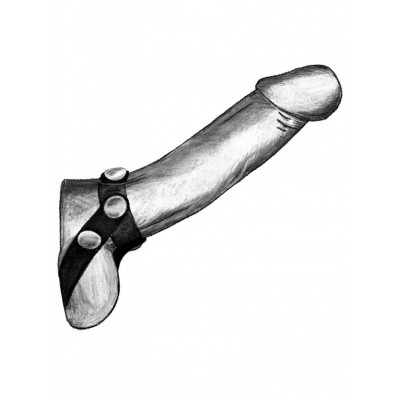 Черное V-образное эрекционное лассо с кнопками Черное V-образное эрекционное лассо с кнопками