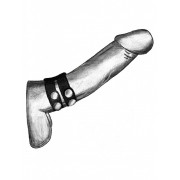 Черное широкое двойное лассо-утяжка на кнопках