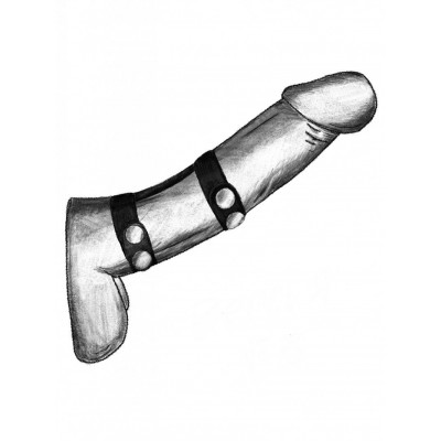 Черная двойная утяжка на кнопках Черная двойная утяжка на кнопках