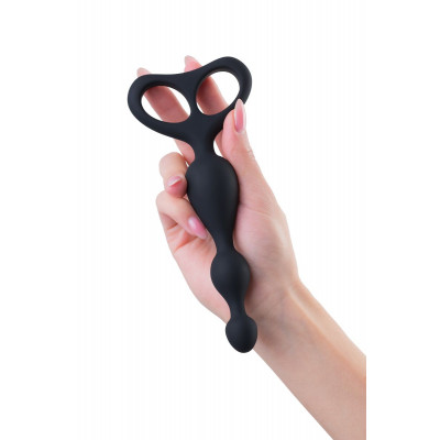 Черная анальная цепочка Aquilae - 18 см. Черная анальная цепочка Aquilae - 18 см.