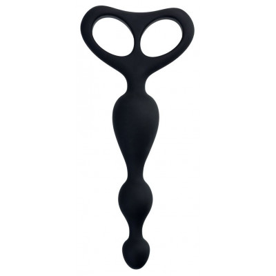 Черная анальная цепочка Aquilae - 18 см. Черная анальная цепочка Aquilae - 18 см.