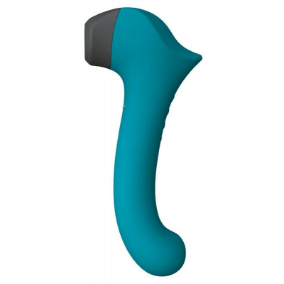 Бирюзовый вакуумный вибростимулятор с нагреваемой ручкой Halo 2 - 22,5 см. Бирюзовый вакуумный вибростимулятор с нагреваемой ручкой Halo 2 - 22,5 см.