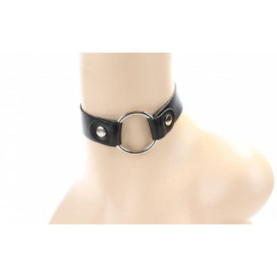 Классический гладкий чокер с кольцом Классический гладкий чокер с кольцом