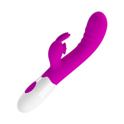 Лиловый вибромассажёр-кролик Cerberus - 21 см. Лиловый вибромассажёр-кролик Cerberus - 21 см.