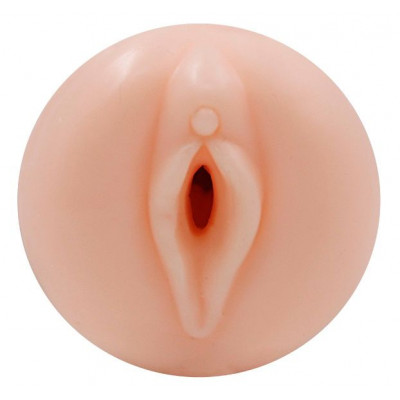 Телесный мастурбатор-вагина Miss в черной колбе Телесный мастурбатор-вагина Miss в черной колбе