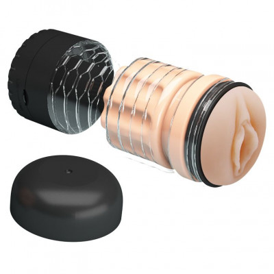 Вибромастурбатор-вагина Emily в черной колбе Вибромастурбатор-вагина Emily в черной колбе