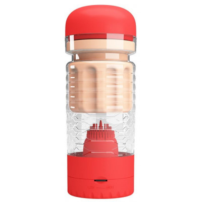 Вибромастурбатор-вагина Emily в красной колбе Вибромастурбатор-вагина Emily в красной колбе