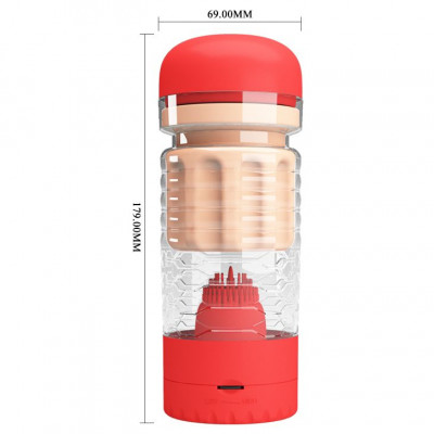 Вибромастурбатор-вагина Emily в красной колбе Вибромастурбатор-вагина Emily в красной колбе